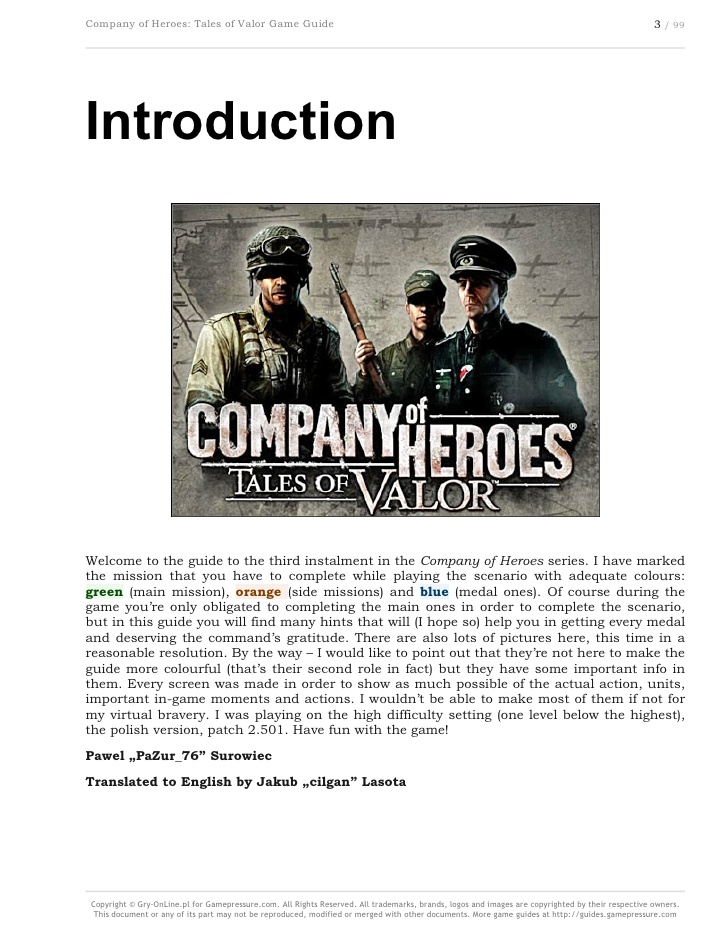 Company Of Heroes Campaign Guide
